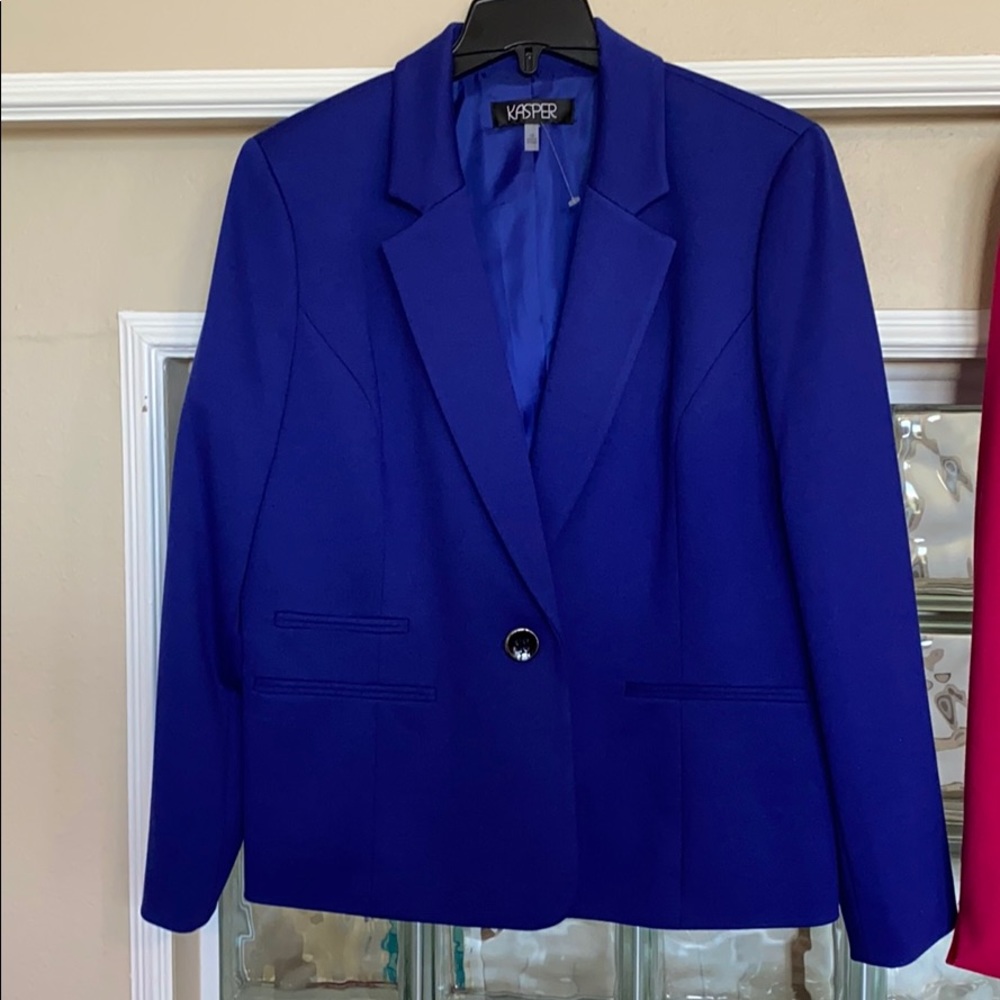 BNWT Kasper Women’s suit jacket! Deep Royal Sz 16